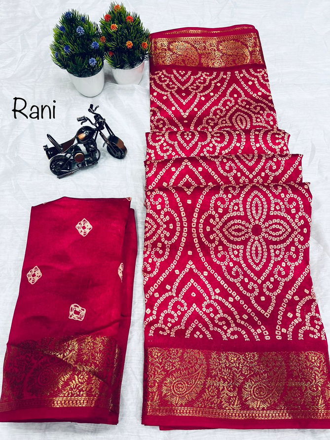 Wow Bandhej Printed Designer Sarees Catalog